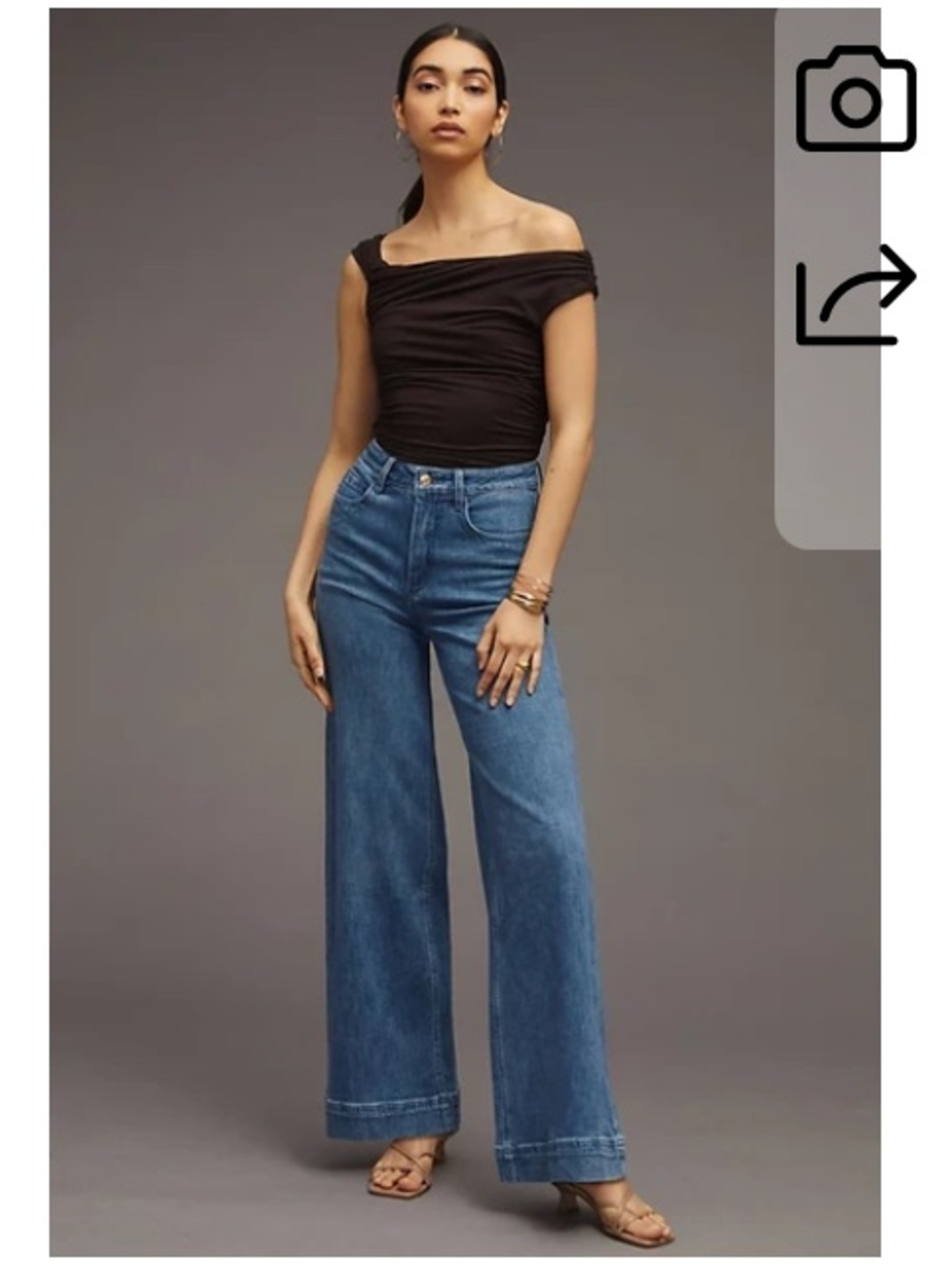 Maeve The Jada High-Rise Blue Wide-Leg Jeans